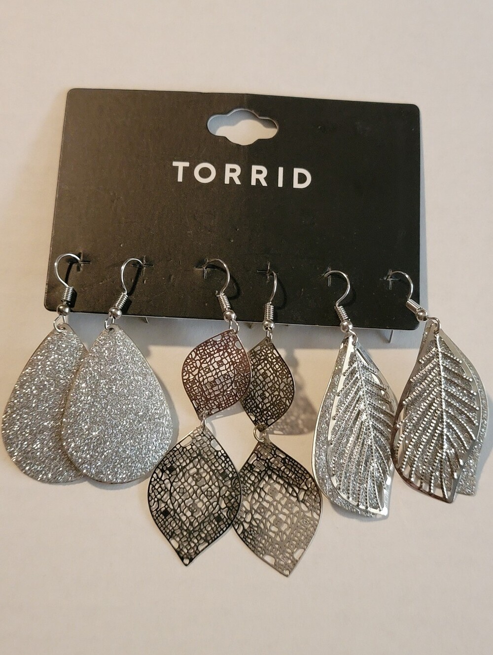 Torrid Silver Filigree Leaf Set 3 Pairs
